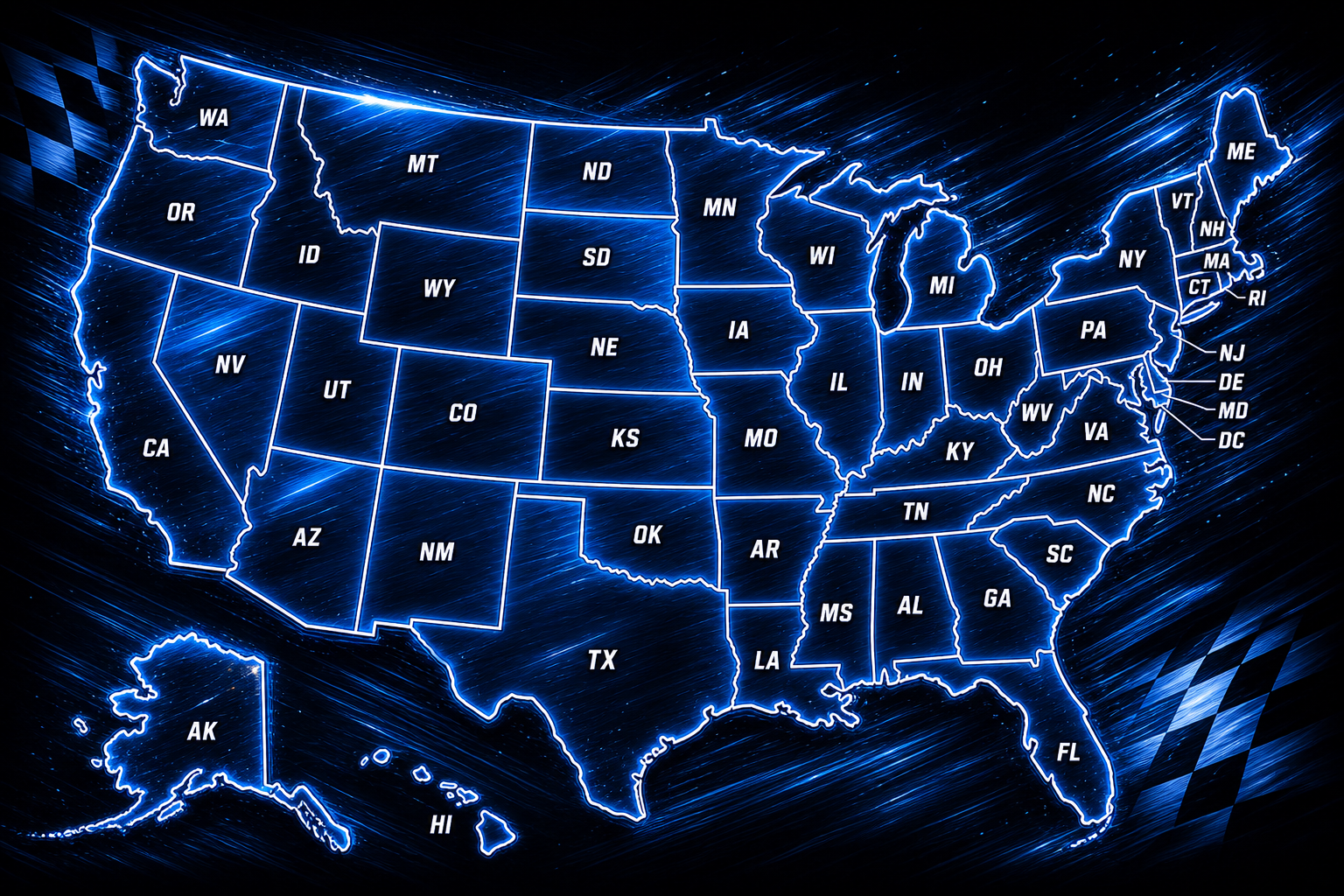 USA speed skating map